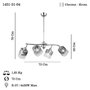 Opviq Derma - 51-04 Candelabro Cromado con Tapa de Vidrio